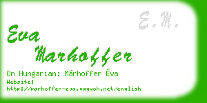 eva marhoffer business card